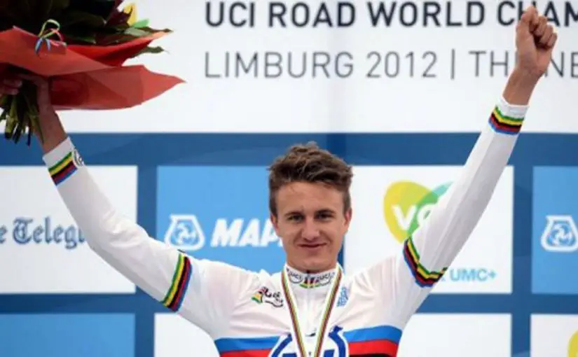 Oskar Svendsen won UCI Worlds 2012 Junior Men Time Trial title in Limburg