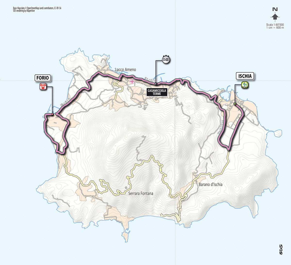 Giro d'Italia 2013 Stage 2 map