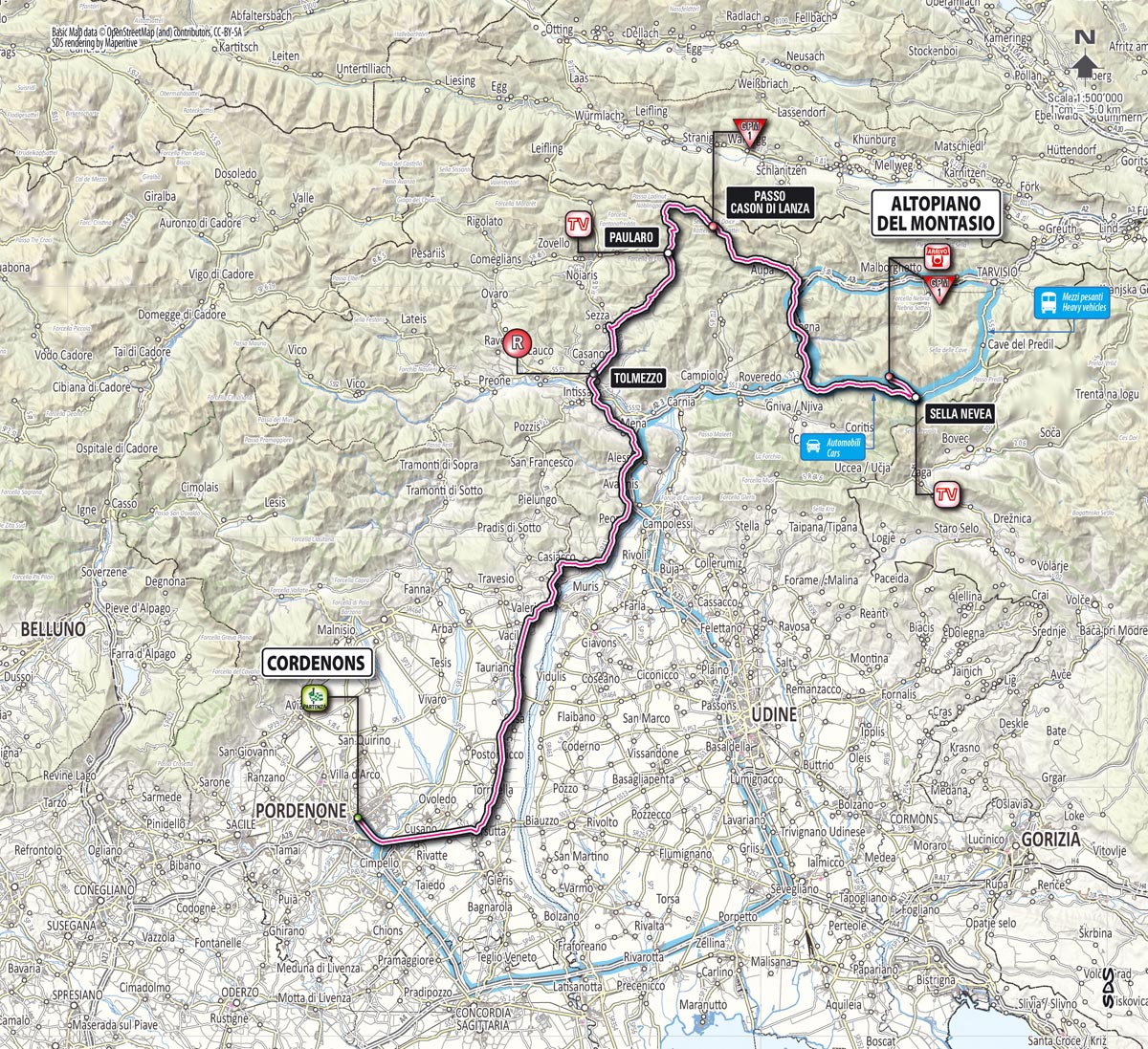 Giro d'Italia 2013 stage 10 map