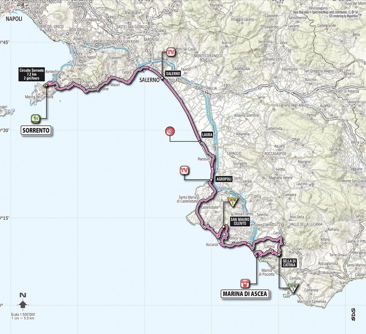Giro d'Italia 2013 Stage3 Map