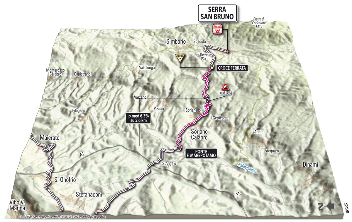 Giro d'Italia 2013 Stage 4 climb details