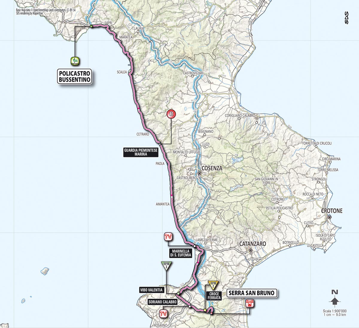 Giro d'Italia 2013 Stage 4 map