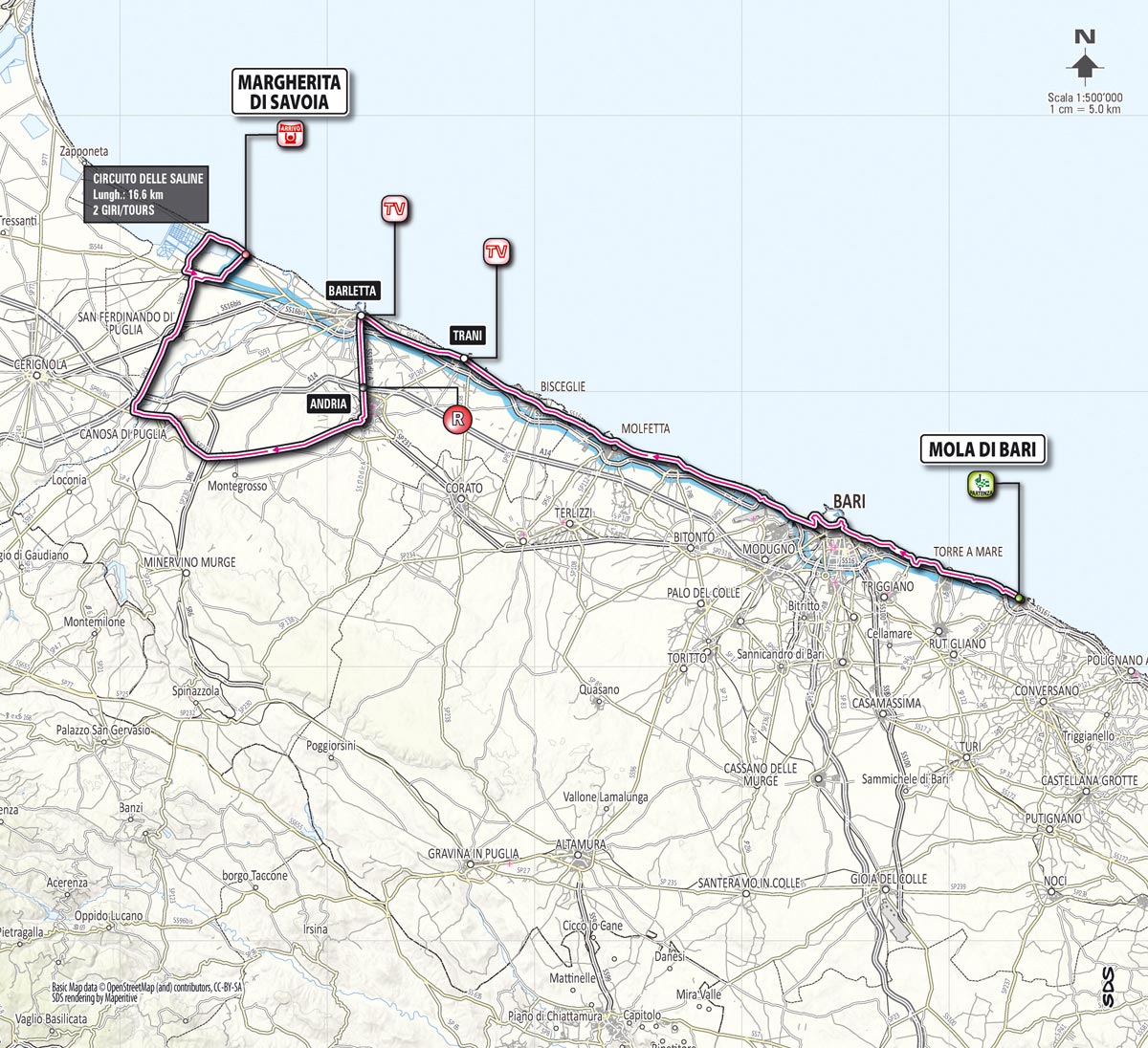 Giro d'Italia 2013 Stage 6 map