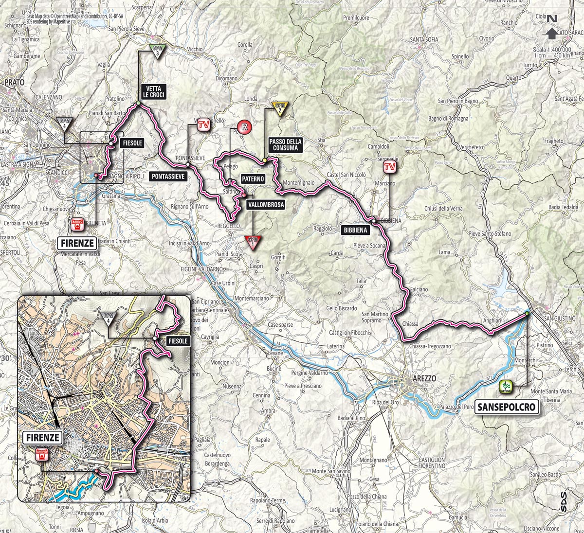 Giro d'Italia 2013 Stage 9 map