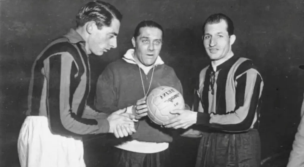 Fausto Coppi, Gino Bartali, and Giuseppe Meazza