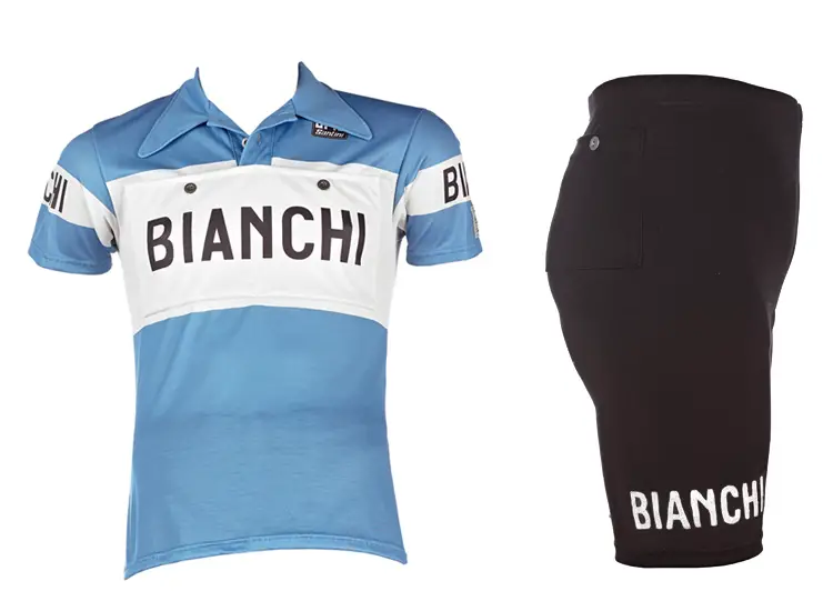 Bianchi classic/retro short sleeve jersey and shorts
