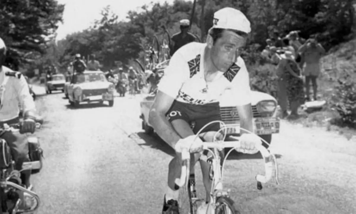 Tom Simpson climbing Mont Ventoux, 1967 Tour de France