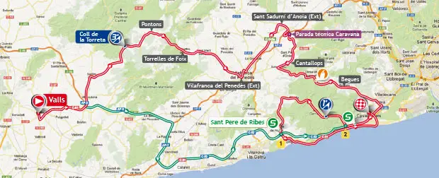 Vuelta a España 2013 stage 13 map