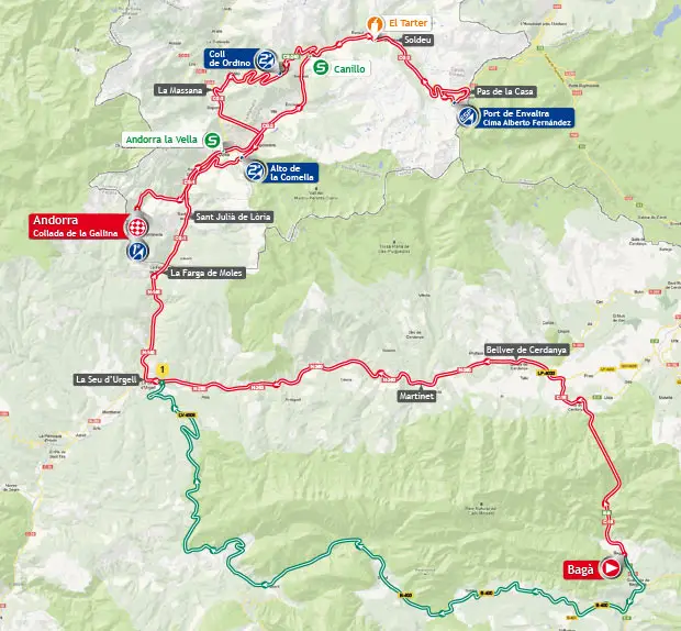 Vuelta a España 2013 stage 14 map