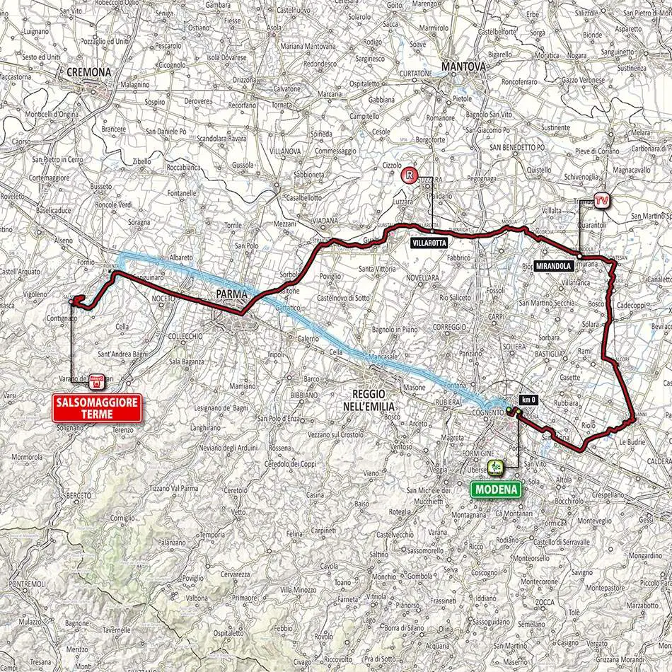 Giro d'Italia 2014 stage 10 map (new)