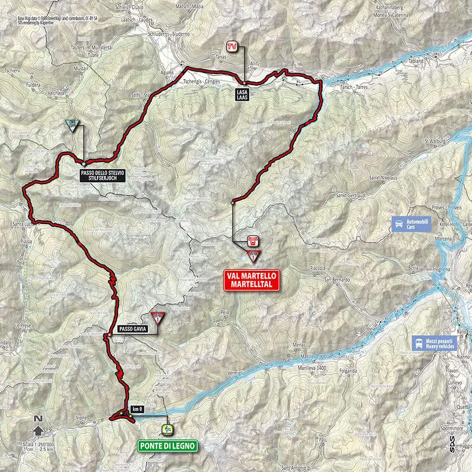 Giro d'Italia 2014 stage 16 map (new)