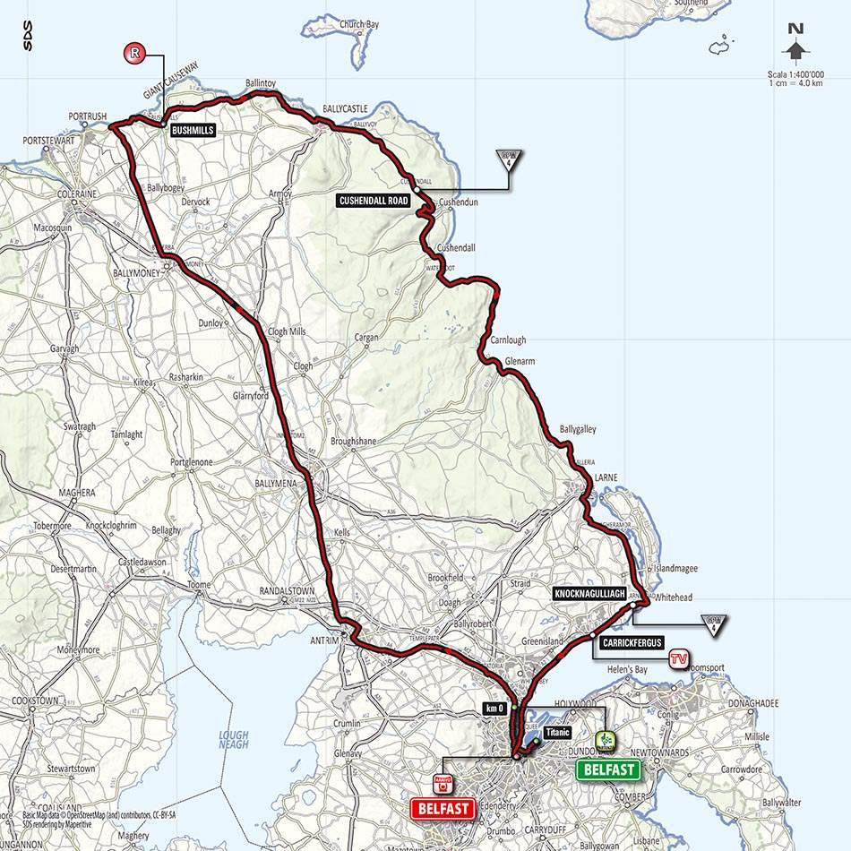 Giro d'Italia 2014 stage 2 map (new)