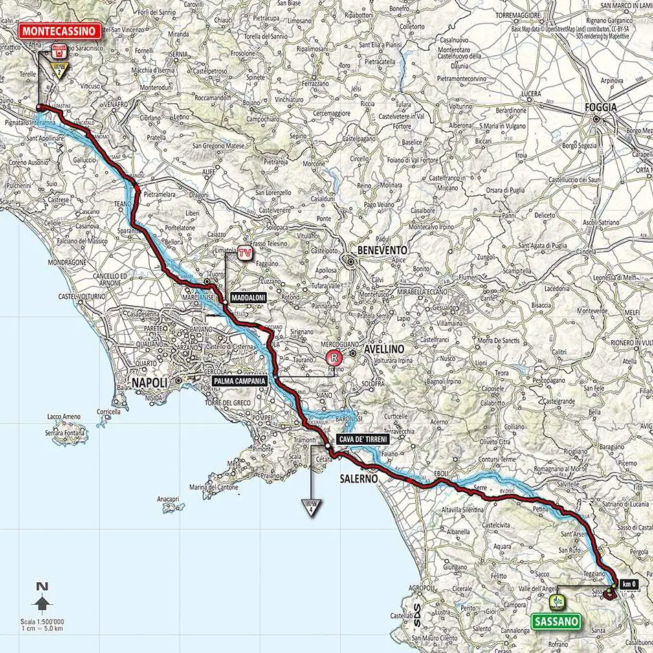 Giro d'Italia 2014 stage 6 map (new)