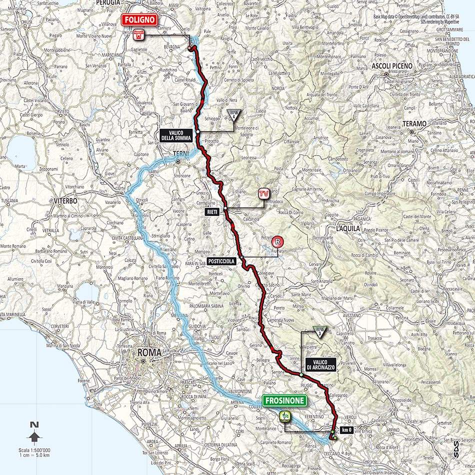 Giro d'Italia 2014 stage 7 map (new)