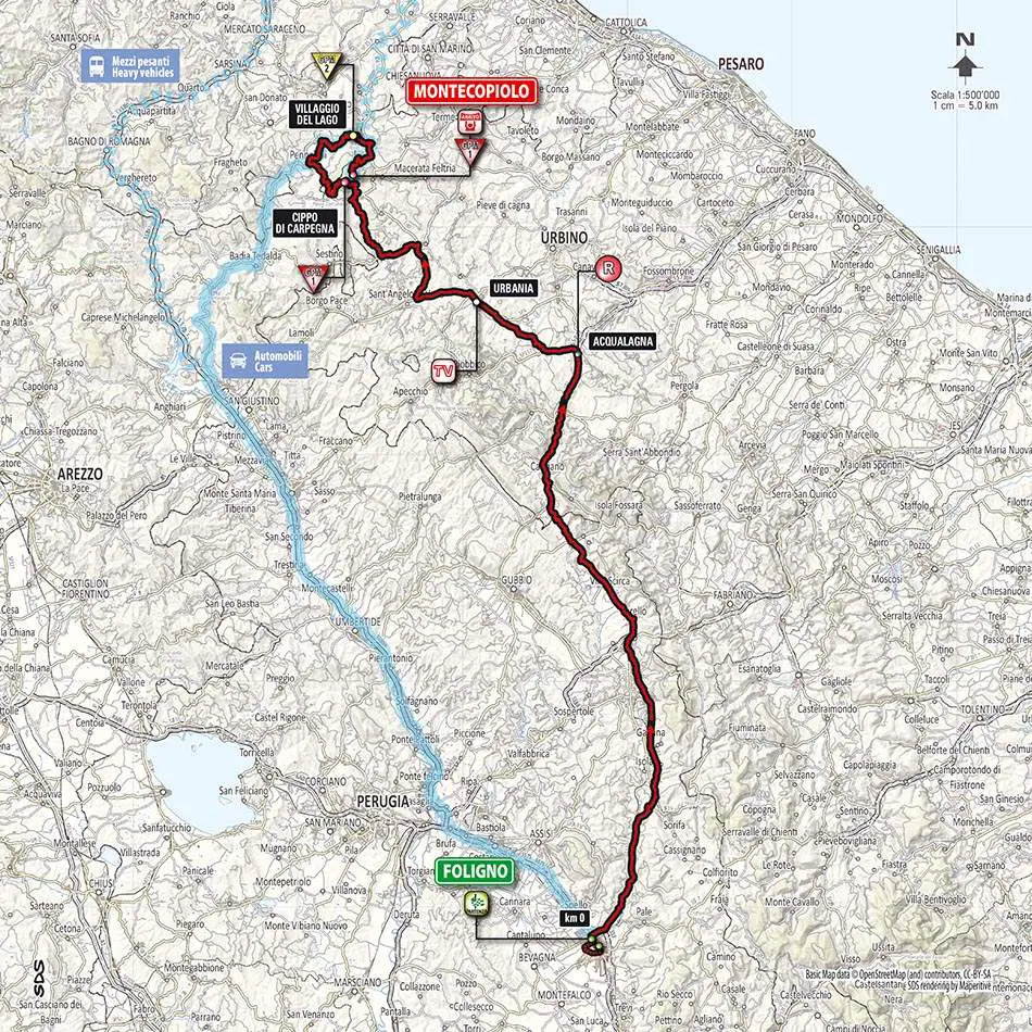 Giro d'Italia 2014 stage 8 map (new)