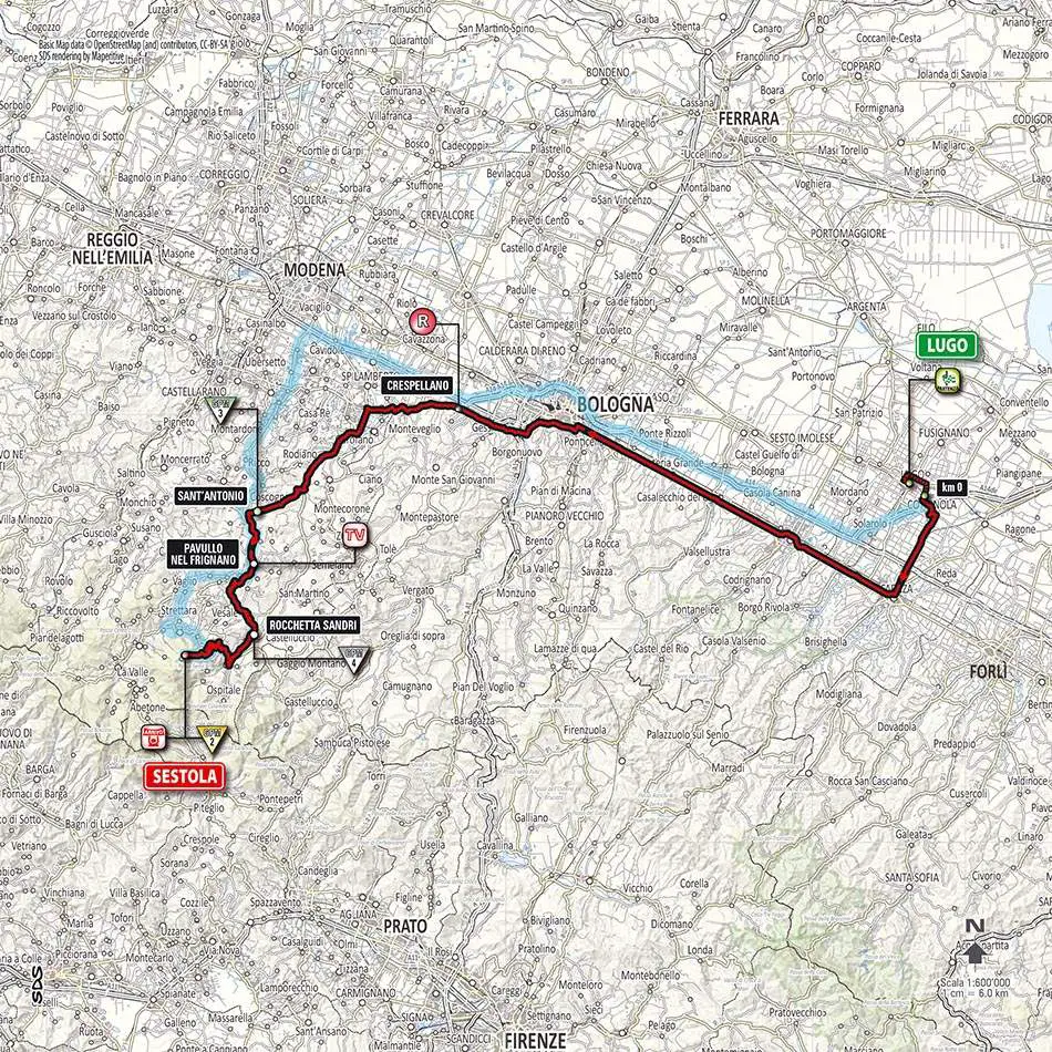 Giro d'Italia 2014 stage 9 map (new)
