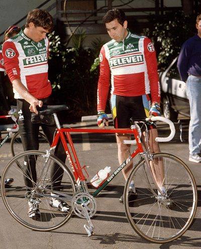 Eddy Merckx with Sean Yates