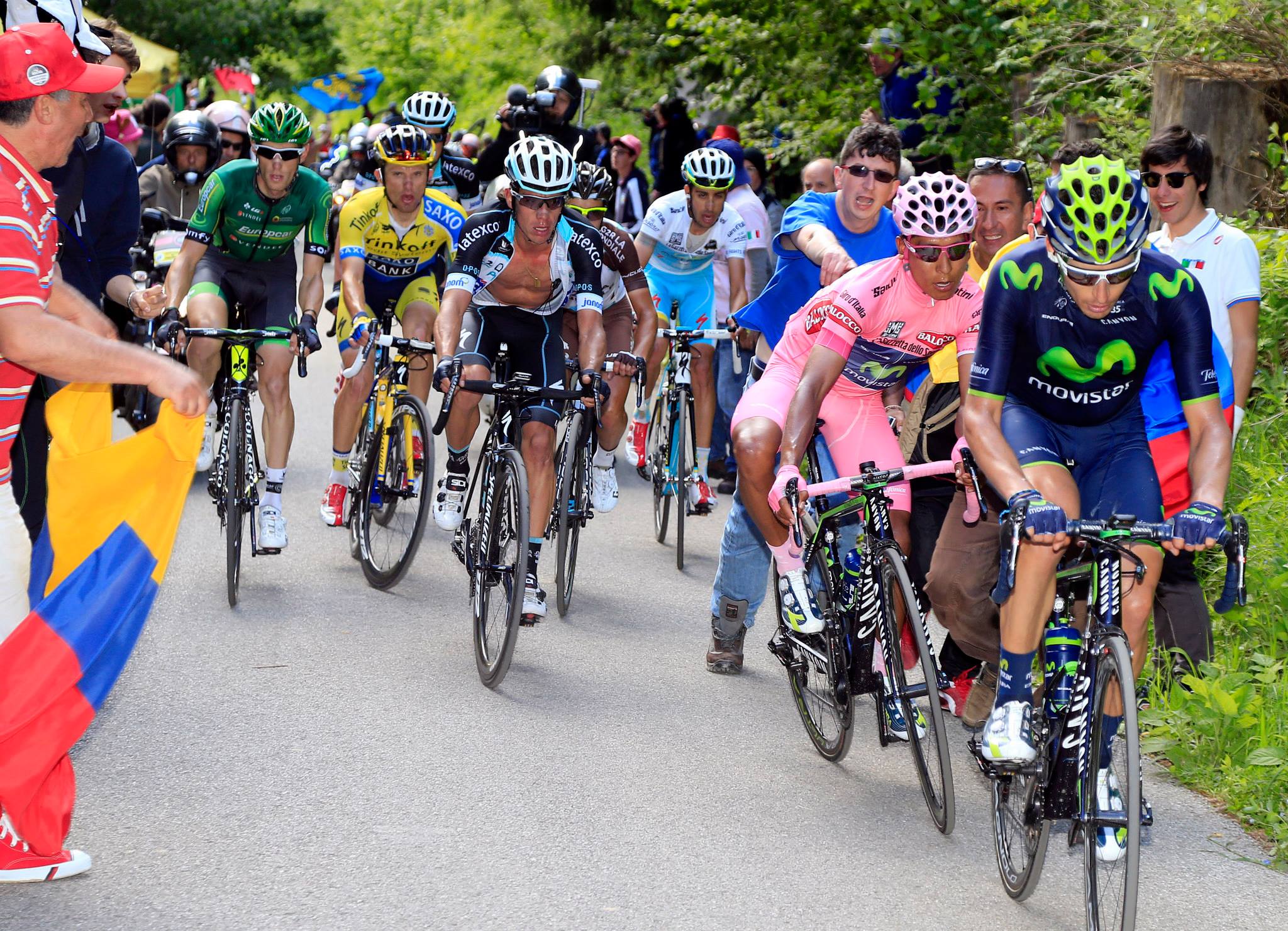 Nairo Quintana climbing Monte Zoncolan - Stage 20 of the Giro d'Italia 2014
