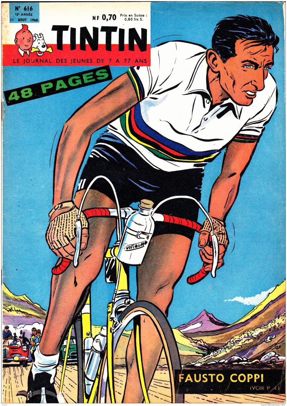 Fausto Coppi on TinTin Magazine