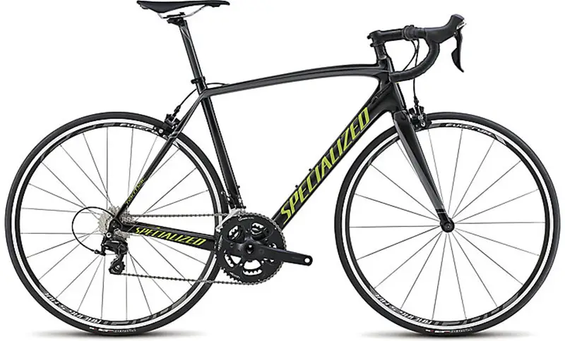 Specialized Tarmac 2015 Elite 105 (Gloss Carbon/ Charcoal/Hyper Green)