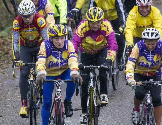 Robert Marchand riding in his 103rd birthday