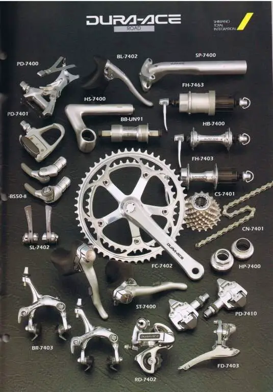 Shimano Dura-Ace 7400 series 1990 catalogue