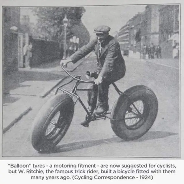 W. Ritchie, Balloon Tyres  (fat tires) (1924)