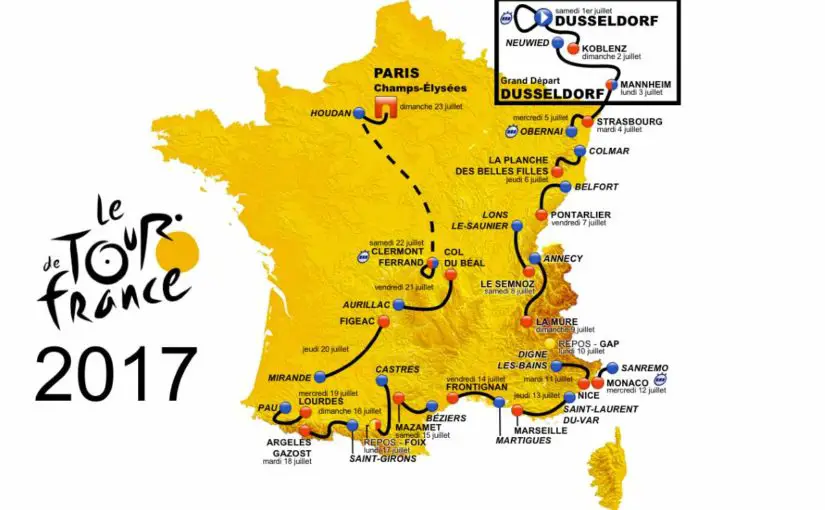 Tour de France 2017 map