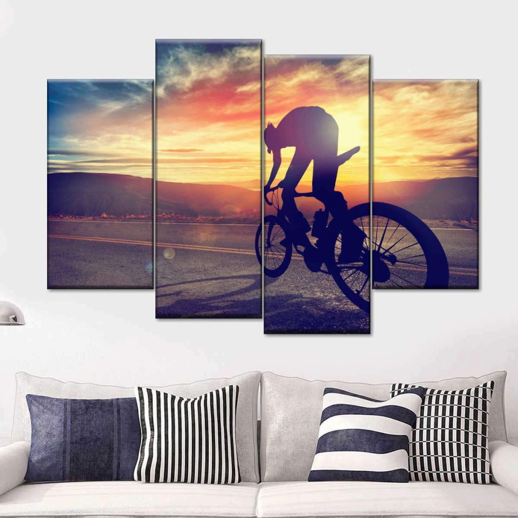 Cycling-related gift ideas - Road Cycling Multi Panel Canvas Wall Art