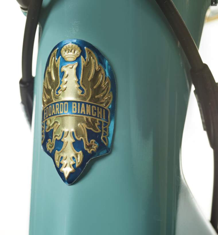 Bianchi Specialissima 2018 Marco Pantani Edition - the famous Bianchi eagle head badge