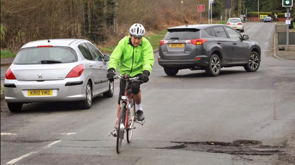 Potholes: a danger to cyclists