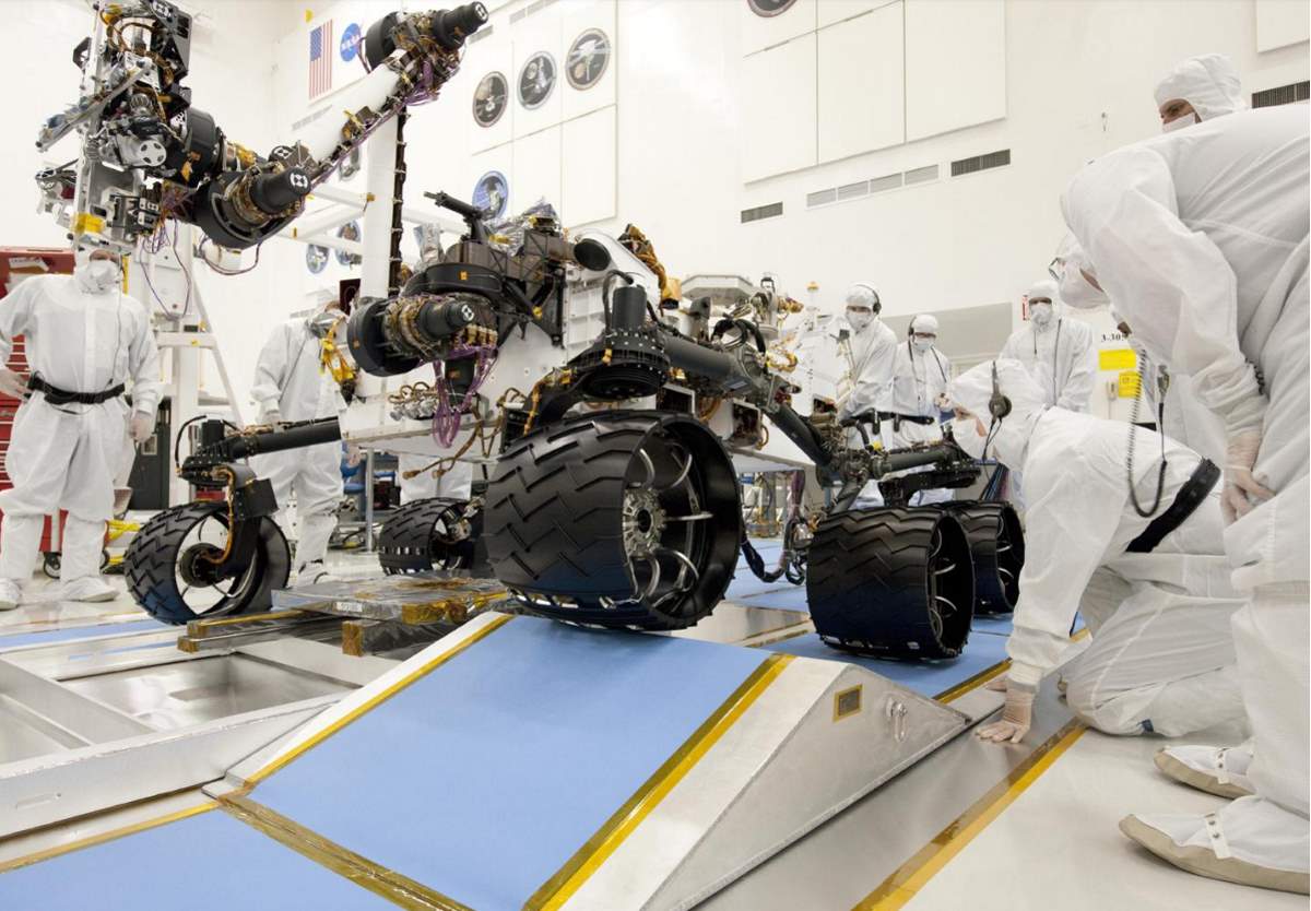 Ramp Drive Test for NASA's Curiosity Mars Rover