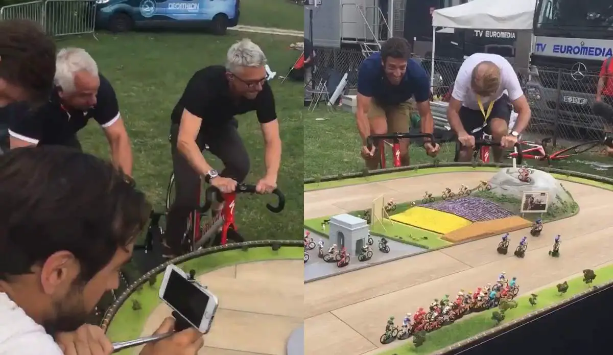 LeMond, Kelly, Flecha, and Edwards race against each other