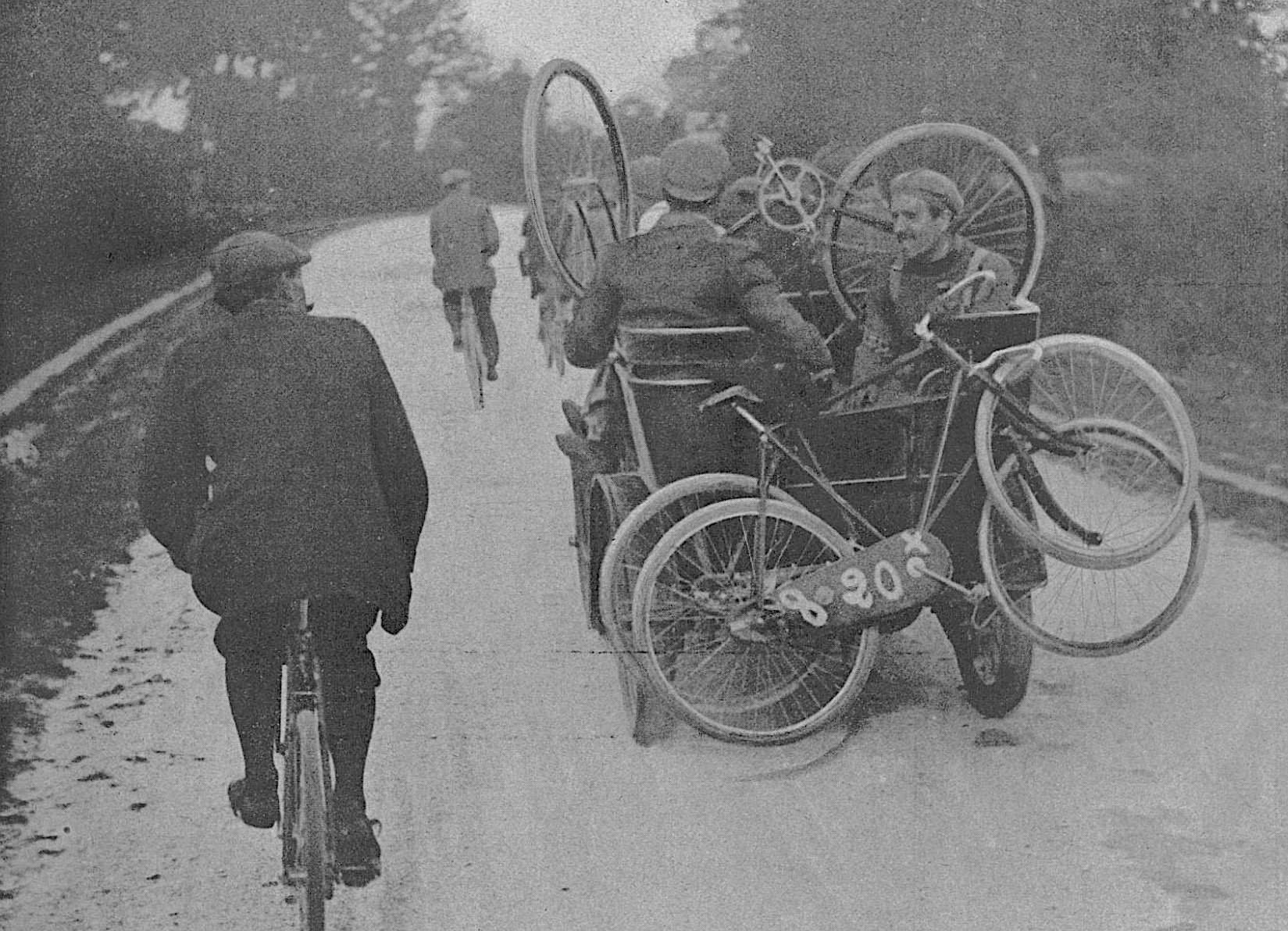 Lucien Lesna during the Paris-Brest-Paris 1901 edition