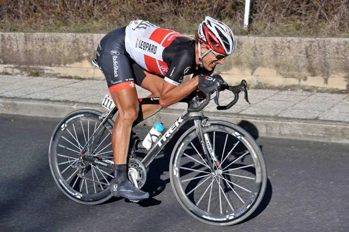 Fabian Cancellara riding his Trek Domane at the Strade Bianche 2012 edition