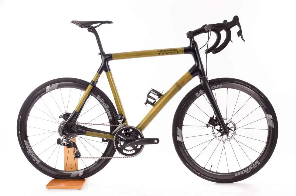 Boutique bicycle manufacturers: Bamboo Bikes Hawaii SRAM eTap adventure bike