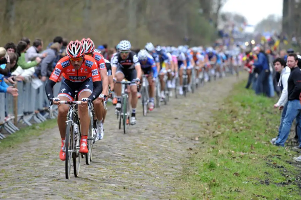 Fabian Cancellara during Paris-Roubaix 2010