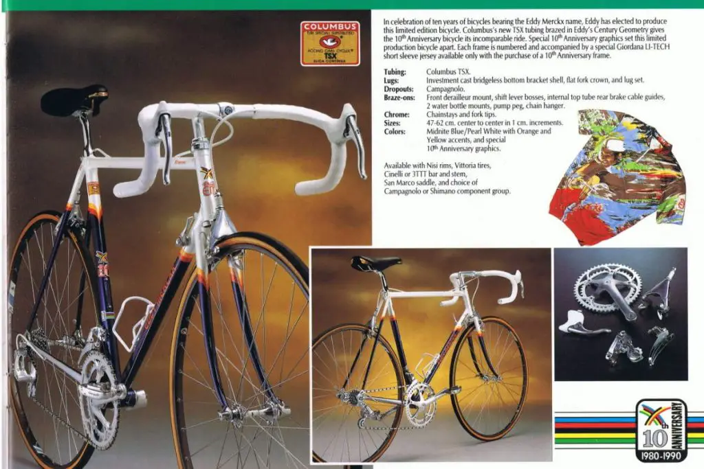 Eddy Merckx 10th anniversary road bike (cropped)