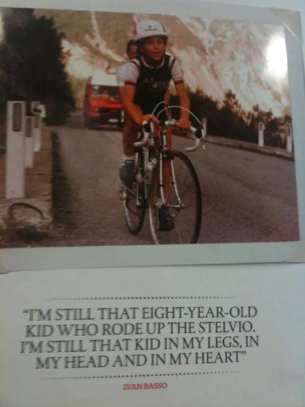 Best Cycling Quotes: 8-years-old Ivan Basso climbing Passo dello Stelvio
