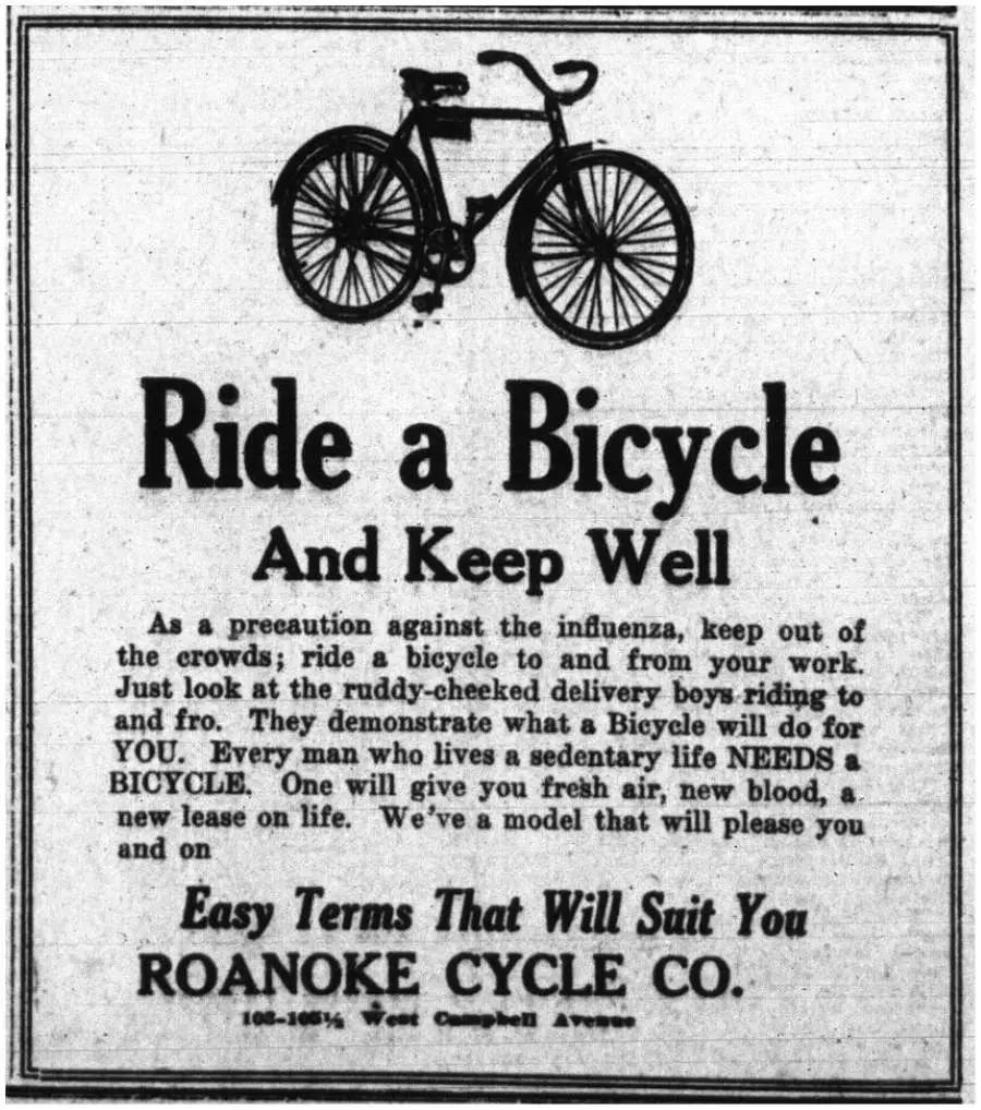 Spanish Flu - Ride a bicycle and Keep Well
