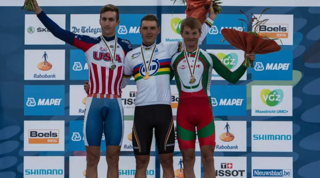 Tony Martin world champion - UCI Worlds 2012 Time Trial Podium