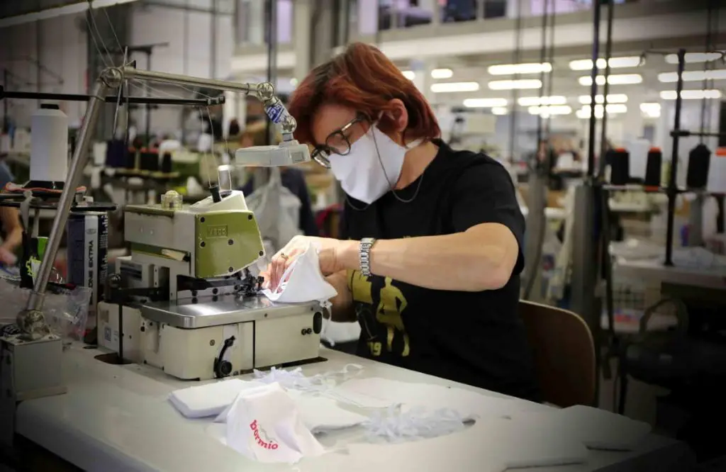 Santini SPCV02 washable masks production