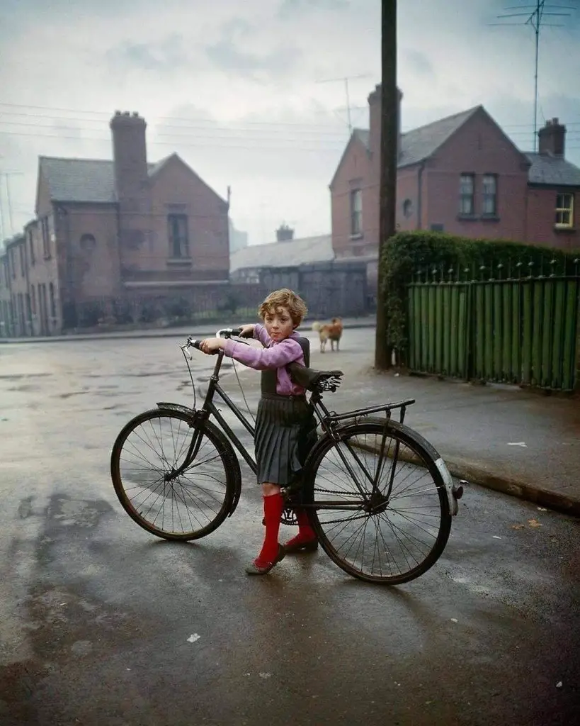 Girl with Bicycle, Dublin, 1966