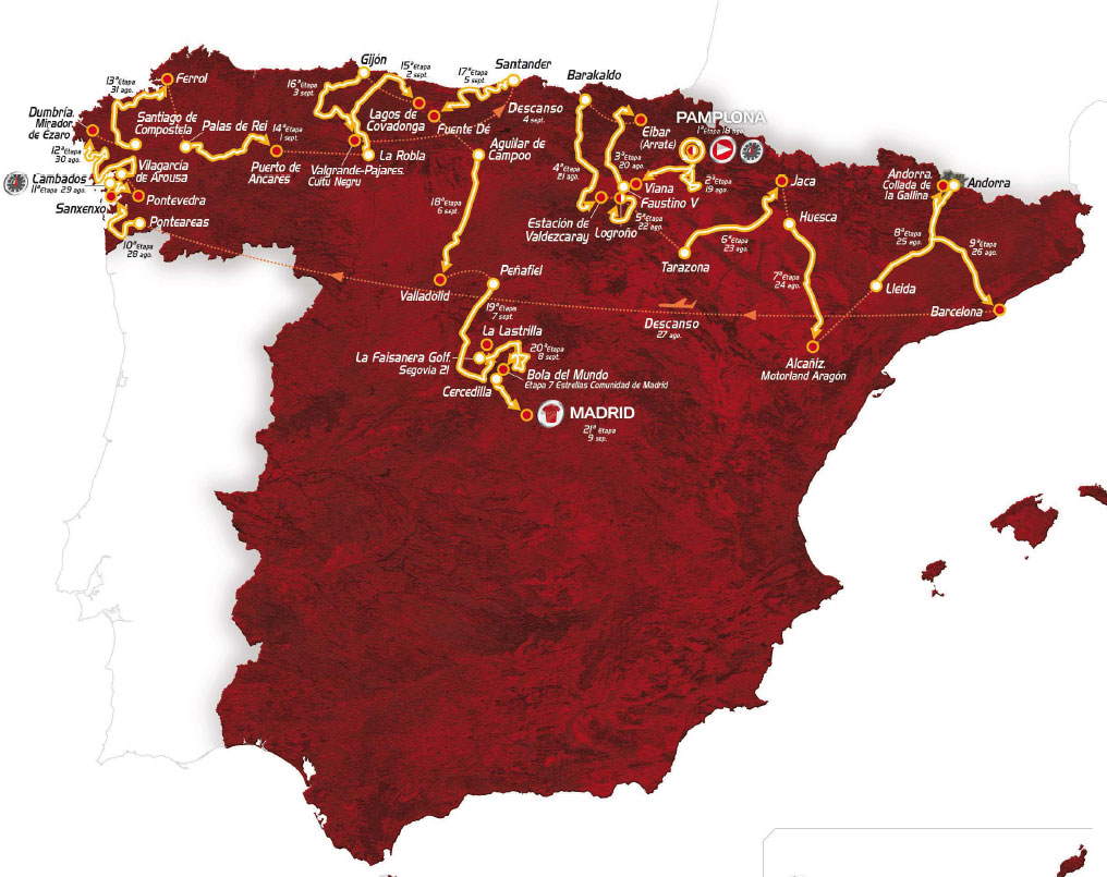 Vuelta a España 2012 route