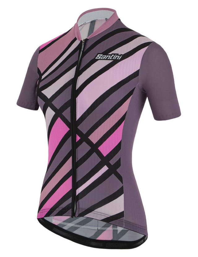New Eco-Friendly Jerseys from Santini's 2021 Cycling Collection: SANTINI SS21 Raggio jersey, women, violet, front