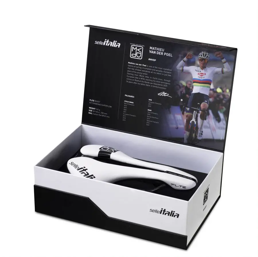 Selle Italia Flite Boost Carbonio Mathieu van der Poel signed collection 2021 (box, open)