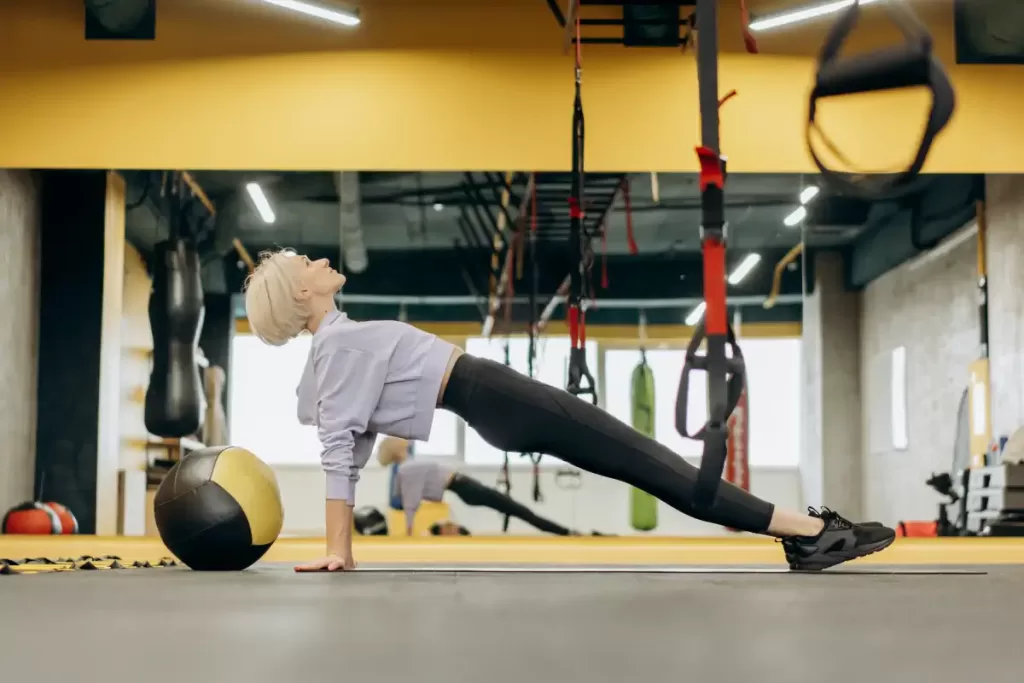 Woman doing pilates