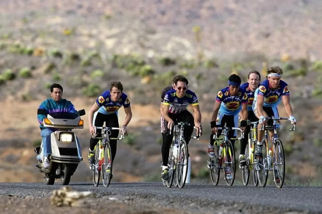 Greg LeMond on a training ride in the Early 1990s