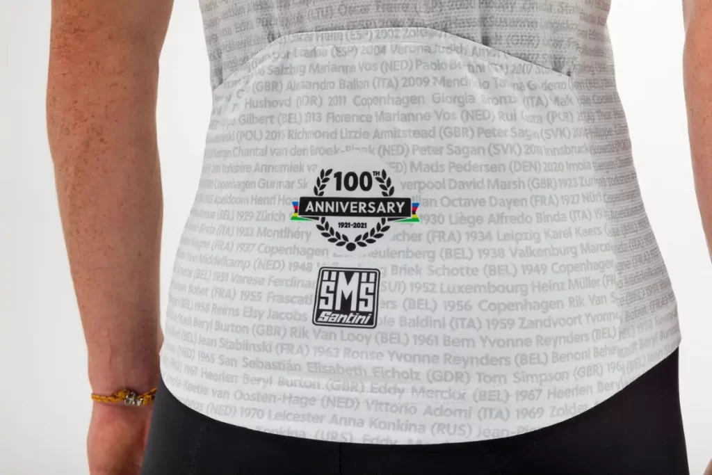 Santini UCI Worlds 100th anniversary collection - jersey (women, closeup)