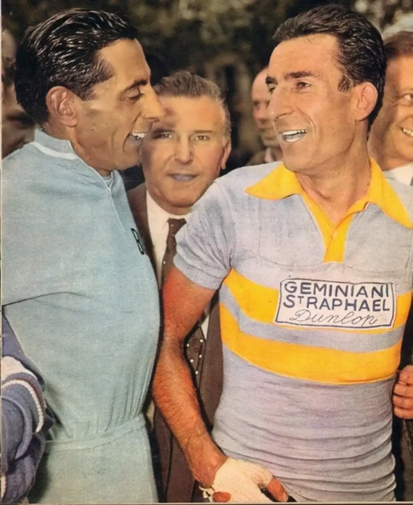 Raphaël Géminiani with Fausto Coppi